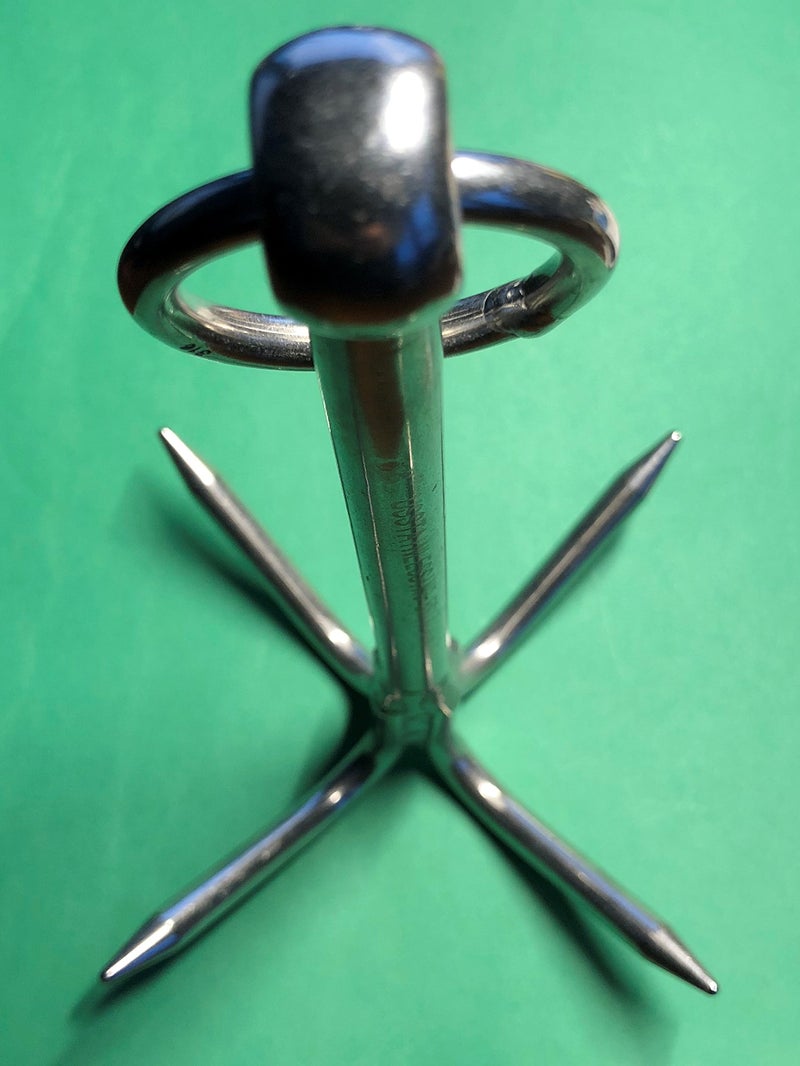 US Stainless Stainless Steel 316 Hook Anchor 8" (200mm) Marine Grade Grapple Grappling Hook - Image 4